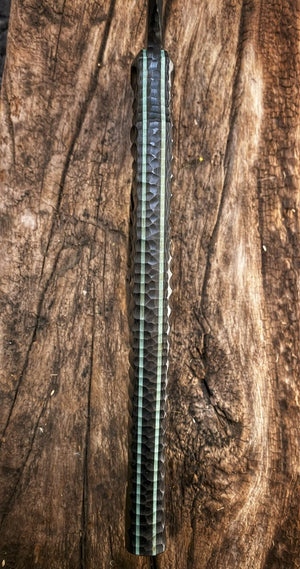 Blacktip Tomahawk Custom | Scalloped Carbon Fiber | Tiffany Blue Liners | Rock Texture Spine | Bronze Pins