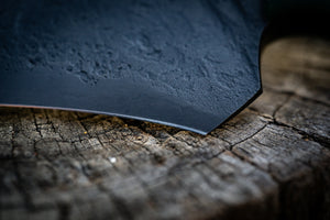 Founder Series 001: Brute De Forge Chopper- Vintage Micarta Liners|Scalloped Micarta Scales| Bronze Pins