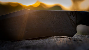 Founder Series 001: Brute De Forge Chopper- Vintage Micarta Liners|Scalloped Micarta Scales| Bronze Pins