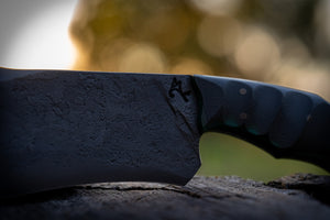 Founder Series 001: Brute De Forge Chopper- Vintage Micarta Liners|Scalloped Micarta Scales| Bronze Pins