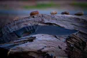 Founder Series 001: Brute De Forge Chopper- Vintage Micarta Liners|Scalloped Micarta Scales| Bronze Pins