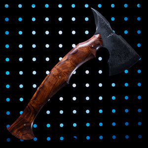Blacktip Tomahawk Custom | Desert Ironwood | Red G-10 Liners | Seafoam Spine | Bronze