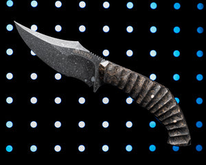 War Pig Custom | Scalloped Gold and Black Carbon Fiber | Acid Splash | Seafoam Spine | Bronze Pins