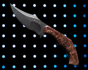 War Pig Custom | Redwood Burl | Ivory G-10 Liners | Seafoam Spine | Bronze Pins