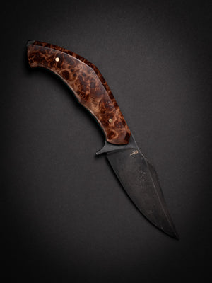 Reaver Custom | Redwood Burl | Turquoise G-10 Liners | Bronze Pins | Seafoam Spine