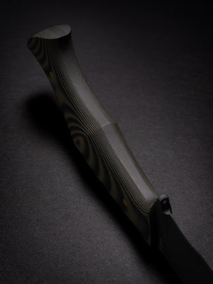 Reaper Custom | Exposed Grain Green and Black G-10 | Serialized | Bronze Pins
