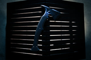 Blacktip Tomahawk Custom | Riptide Grind | Crystallized Titanium | Carbon Fiber | Domed 416SS Pins | Museum Fit up | Hand Rub Satin Spine