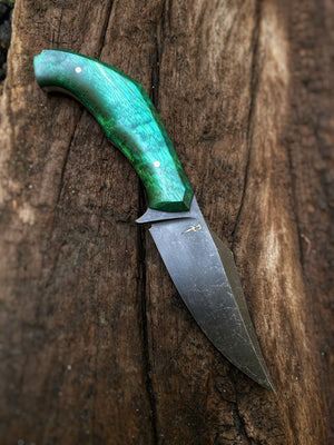 Reaver  Custom | Stabilized and Dyed Mango | Hand Rub Satin Finish Spine