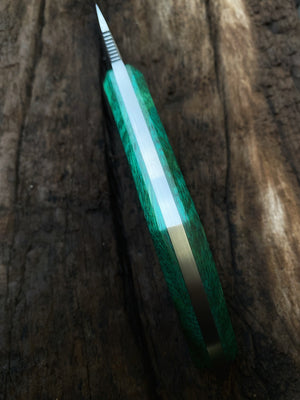 Reaver  Custom | Stabilized and Dyed Mango | Hand Rub Satin Finish Spine