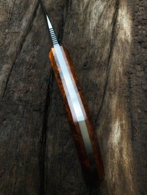 Reaver Custom | Exhibition Grade Desert Ironwood Burl | Hand Rub Satin Finish Spine