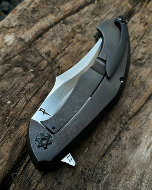 War Pig-F1 | Aged Bronze Stonewash Anodized Scales | Black Anodized Accents | Flame Treated Backspacer