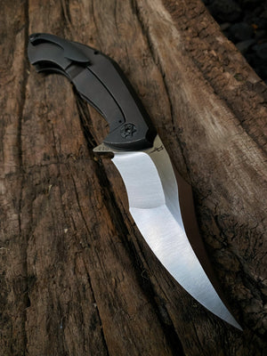 War Pig-F1 | Aged Bronze Stonewash Anodized Scales | Black Anodized Accents | Flame Treated Backspacer