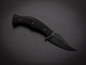 Reaper Custom | Exposed Grain Black G-10 | Serialized | Bronze Pins