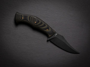 Reaper Custom | Exposed Grain Green and Black G-10 | Serialized | Bronze Pins