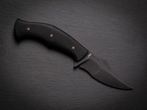 War Pig Mini Custom | Exposed Grain Black G-10 | Bronze Pins | Serialized