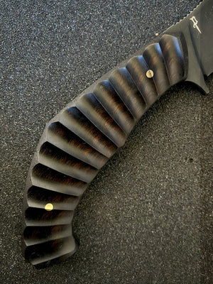 Reaver Custom | Exposed Grain African Blackwood | Polished Scallops | Bronze Pins