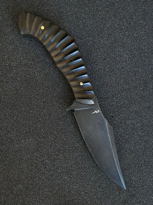 Reaver Custom | Exposed Grain African Blackwood | Polished Scallops | Bronze Pins
