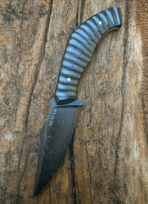 Reaver Custom | Scalloped Carbon Fiber | Bronze Pins | Hand Rub Satin Finish Spine