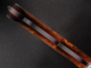 Reaver Custom | Desert Ironwood Burl | Red G-10 Liners | Bronze Pins | Seafoam Spine