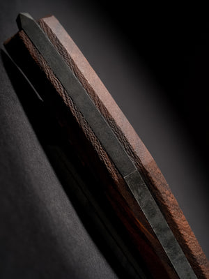 Reaver Custom | Stippled Exposed Grain Ironwood | Seafoam Spine | Bronze Pins