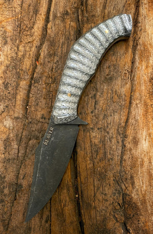 Reaver Custom | Scalloped Silver Carbon Fiber | Bronze Pins | Hand Rub Satin