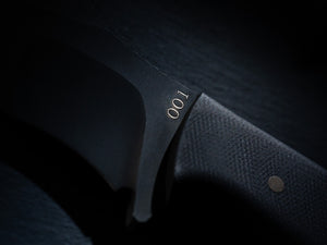 War Pig Mini Custom | Exposed Grain Blue Richlite | Serialized | Bronze Pins