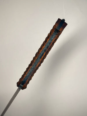 Reaver Custom | Scalloped Desert Ironwood 2 | Rock Texture Spine | Exposed Wood Grain | Bronze Pins