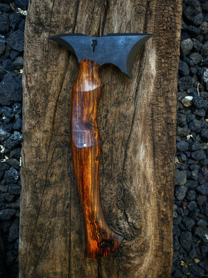 Blacktip Tomahawk Scythe | Custom Build | Desert Ironwood | Bronze Pins | Hand Rubbed Satin Finish Spine
