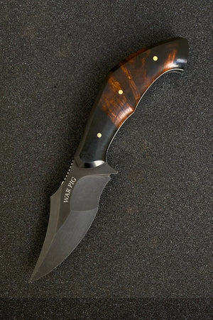 War Pig Custom | Desert Ironwood | African Blackwood | Ivory G10 Liners | Bronze Pins | Seafoam Spine