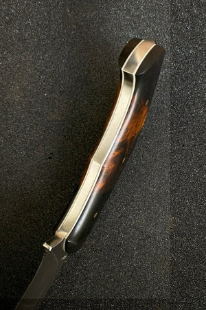 War Pig Custom | Desert Ironwood | African Blackwood | Ivory G10 Liners | Bronze Pins | Seafoam Spine