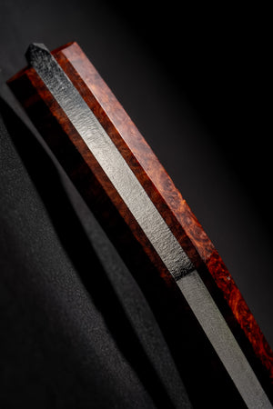 War Pig Custom | Amboyna Burl | Seafoam Spine | Bronze Pins