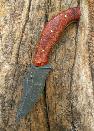 War Pig Custom | Amboyna Burl | Bronze Pins | Hand Rub Satin Spine