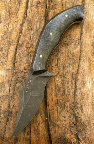 War Pig Custom | Marbled Carbon Fiber | Bronze Pins | Hand Rub Satin Spine