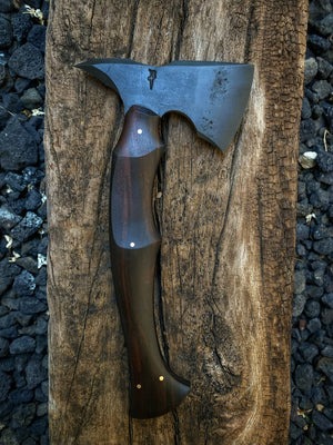 Blacktip Tomahawk | Custom Build | Macassar Ebony | Bronze Pins | Hand Rubbed Satin Finish Spine