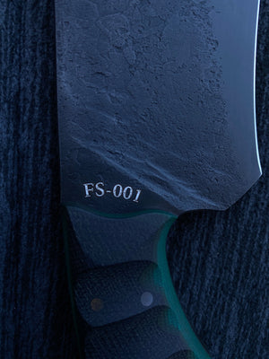 Founder Series 001: Brute De Forge Chopper- Vintage Micarta Liners|Scalloped Micarta Scales| Bronze Pins
